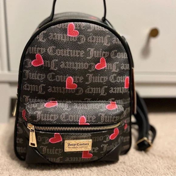 Juicy Couture Red and Black Backpack Juicy Couture Red Black Zip Around Backpack | eBay main image 4